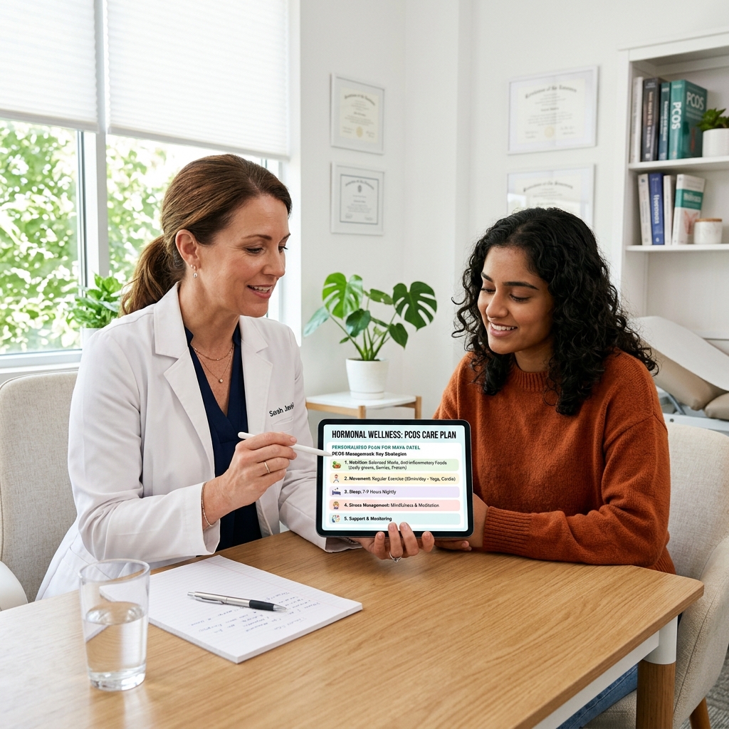 Diet and hormones clinic consultation
